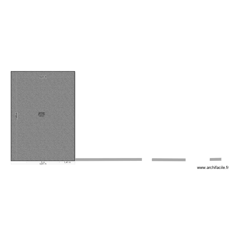 garage. Plan de 1 et 42 m² garage. Plan de 1 et 42 m²