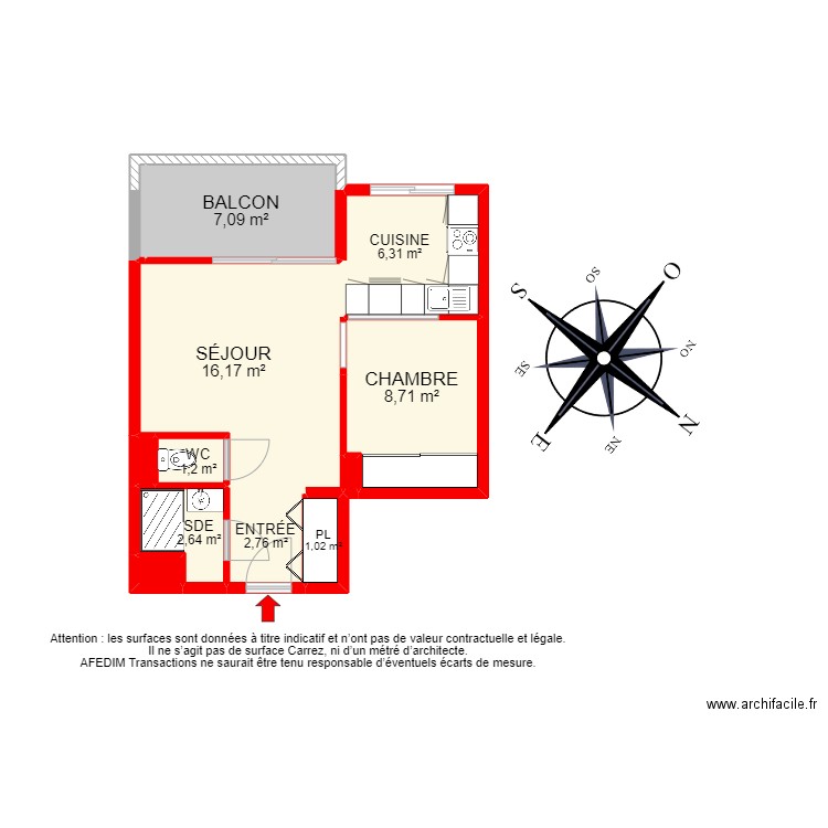 BI 16404 - . Plan de 14 pièces et 62 m2