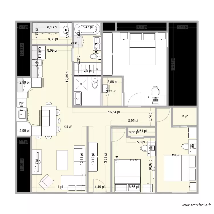 615-salle de bain. Plan de 615-salle de bain. Plan de