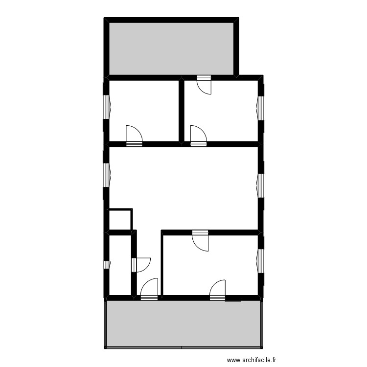 GRANDIN. Plan de 8 pièces et 107 m2