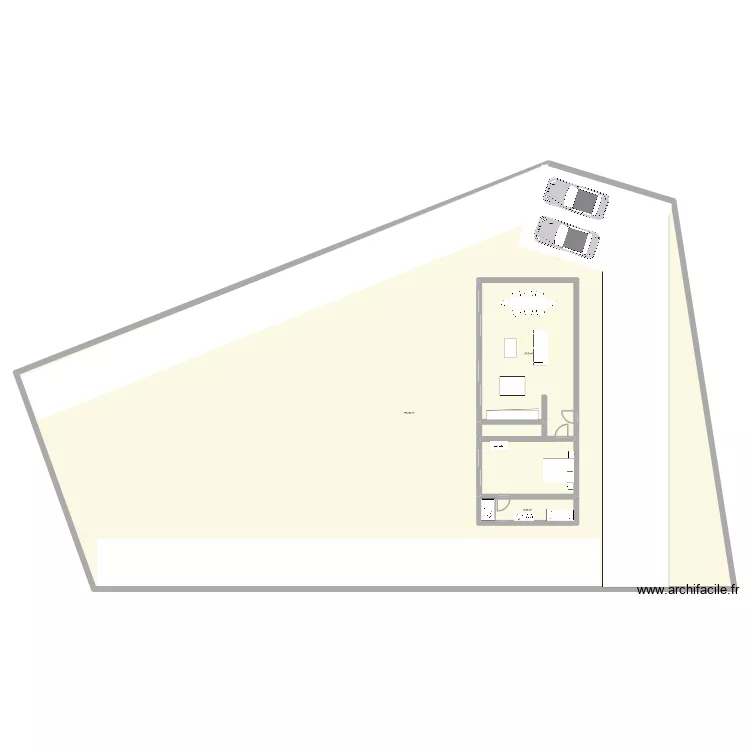 Maison La Gaillarde rectangle. Plan de 