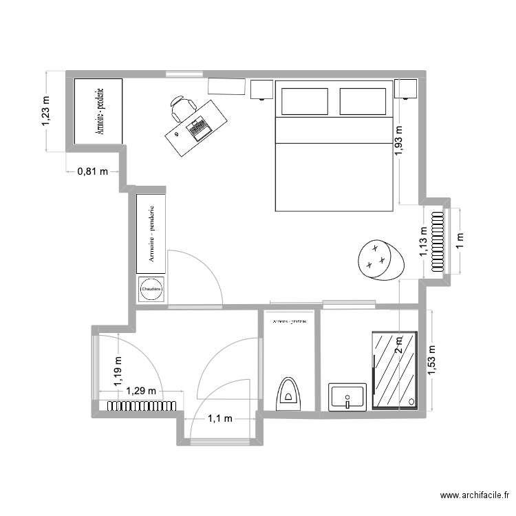 Chambre Julien après travaux 1. Plan de 0 pièce et 0 m2