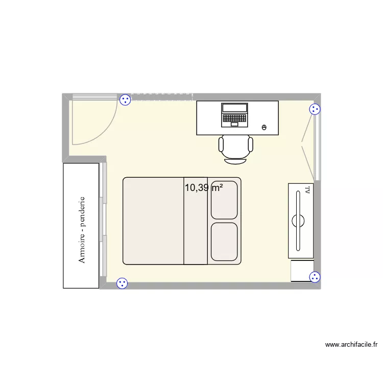chambre a. Plan de 1 Pièce et 10 m² chambre a. Plan de 1 Pièce et 10 m²