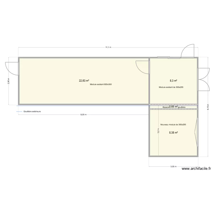 Focant V2. Plan de 4 et 40 m² Focant V2. Plan de 4 et 40 m²