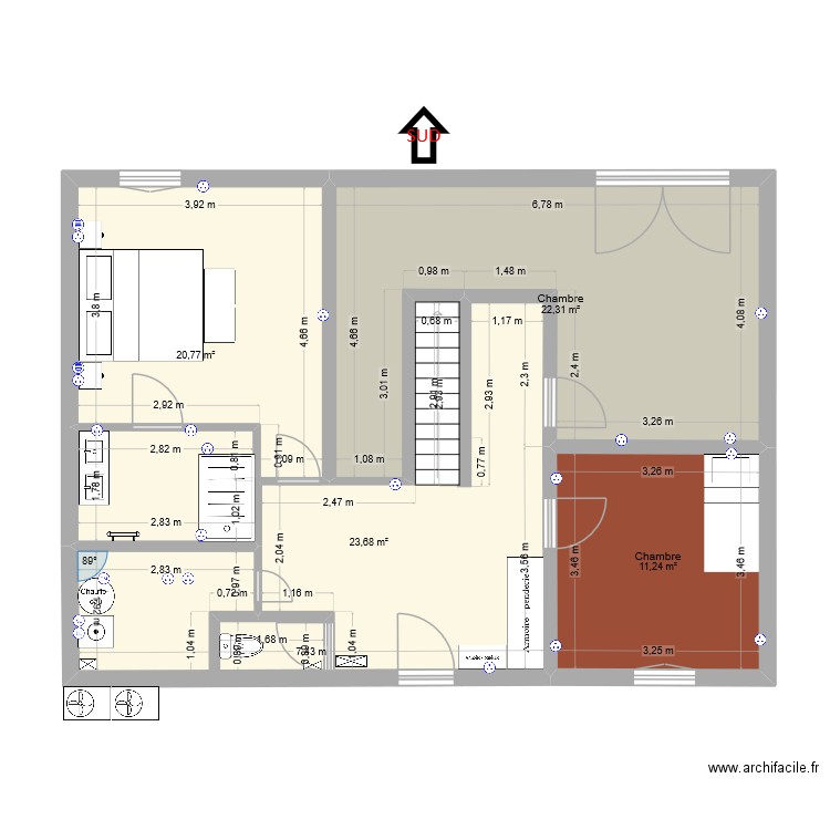MAISON PIGNAN 3. Plan de 9 pièces et 158 m2