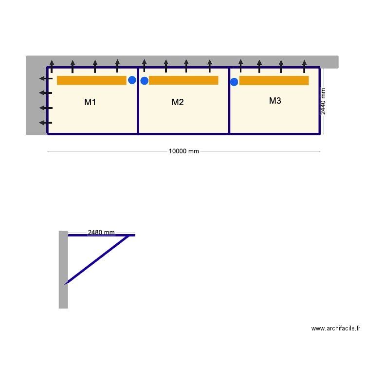 Sapinho. Plan de 4 pièces et 29 m2