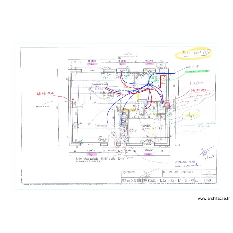 GALLARD HYDRAULIQIUE. Plan de 