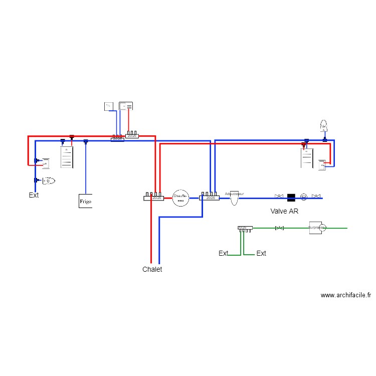 Réseau plomberie2. Plan de 0 pièce et 0 m2