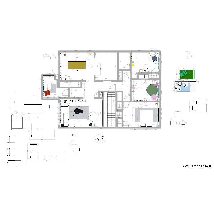 Goulet2. Plan de 14 pièces et 112 m2