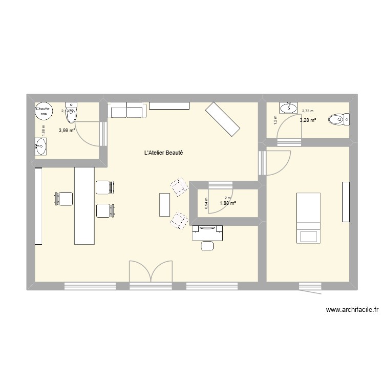 l\'atelier Beauté. Plan de 0 pièce et 0 m2 l\'atelier Beauté. Plan de 0 pièce et 0 m2
