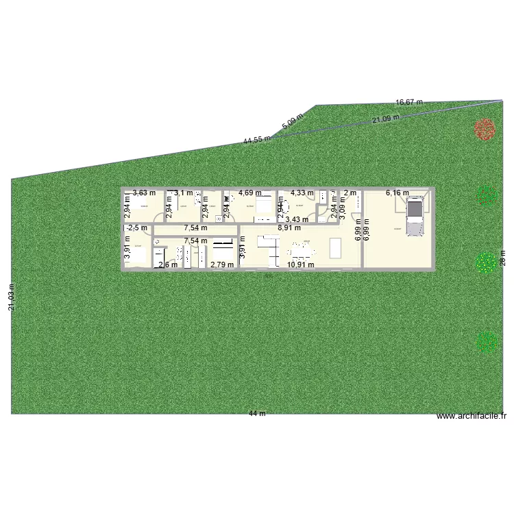 coubisou 1. Plan de 11 pièces et 183 m²