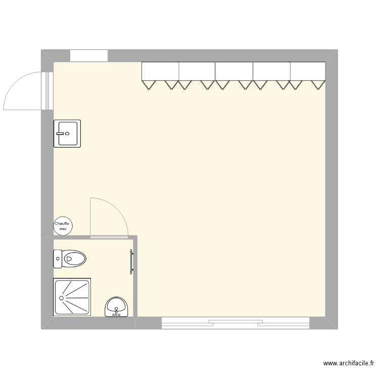 corbet 2. Plan de 2 pièces et 31 m2