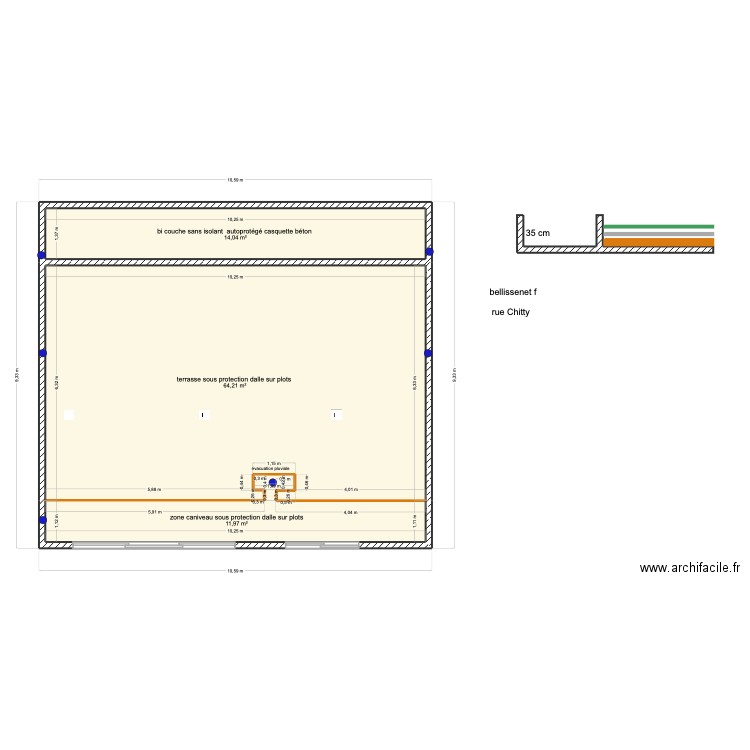 JC DE LIMA residence Natacha  Bt. B. Plan de 3 pièces et 90 m2