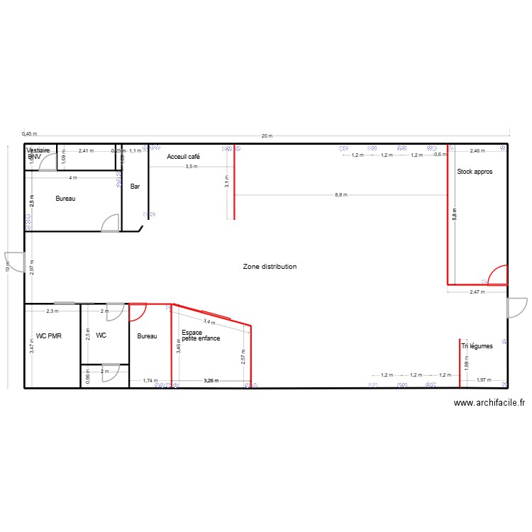Valréas électricité. Plan de 10 pièces et 200 m2