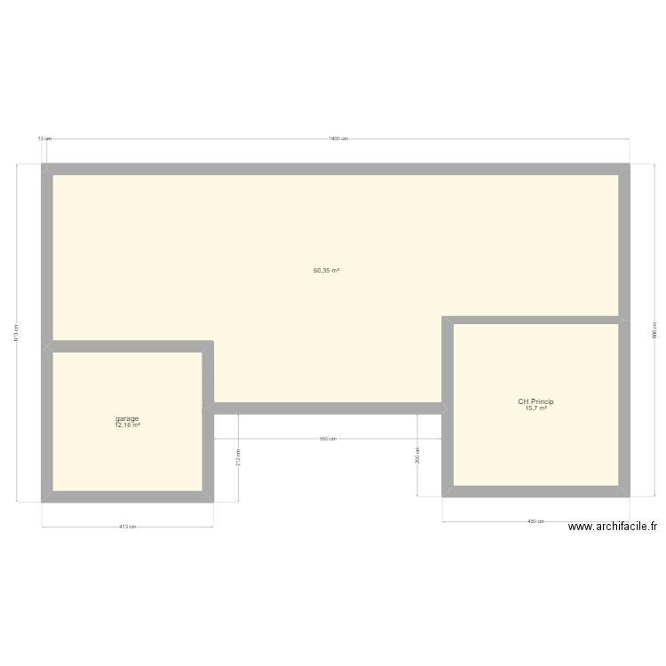1er essai. Plan de 0 pièce et 0 m2