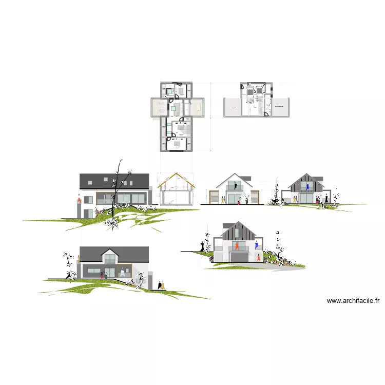 plan type grange bigourdanne 04. Plan de 23  et 220 m²