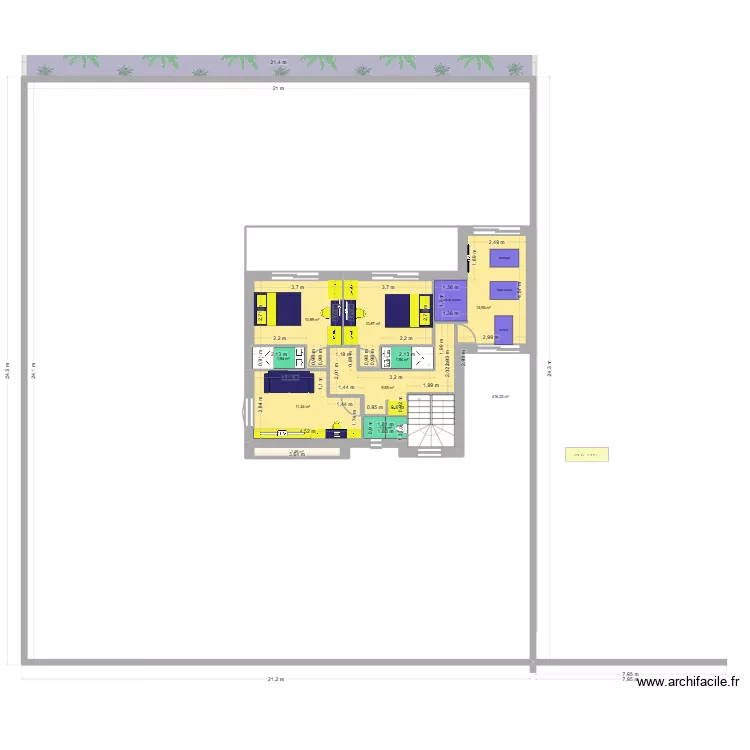 prefaille  plan definit purg&eacute;. Plan de 20  et 1206 m²