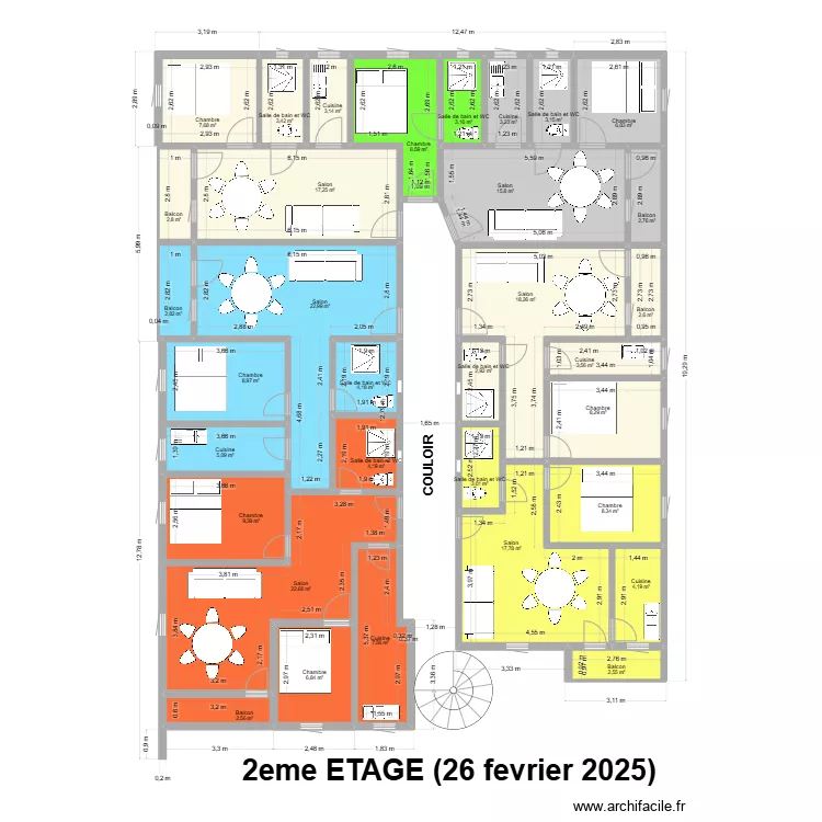 2EME ETAGE 22 FEVRIER 2025. Plan de 