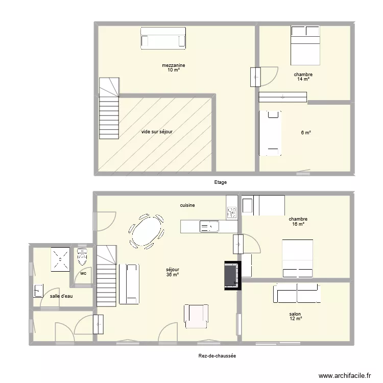 87G2080. Plan de 7  et 136 m²
