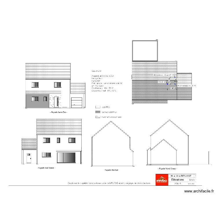 Fa&ccedil;ades Bien-Aim&eacute;. Plan de 