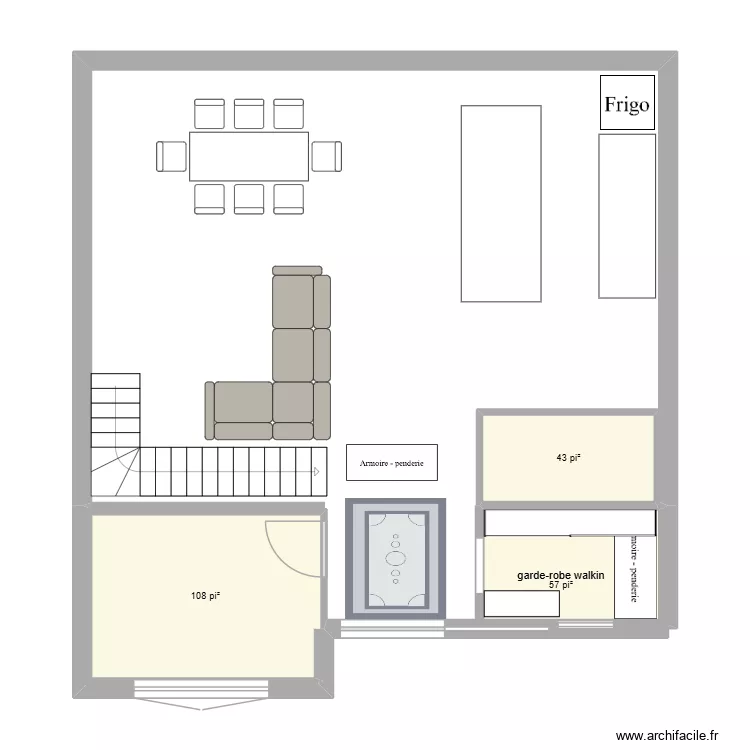 plan 2. Plan de 3  et 19 m²