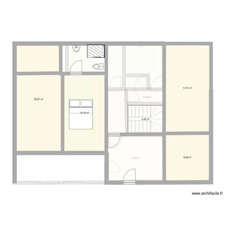 Maison Issoire. Plan de 13  et 164 m²