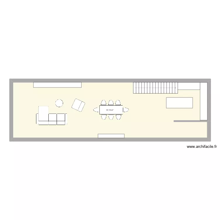 rdc. Plan de 1 et 87 m² rdc. Plan de 1 et 87 m²