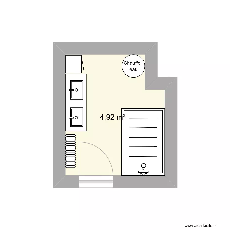 SDB SERVAIS. Plan de 1 et 5 m² SDB SERVAIS. Plan de 1 et 5 m²