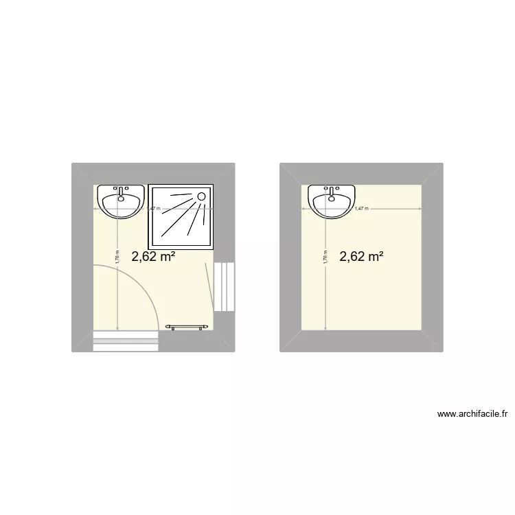 Eveny P.. Plan de 2 et 5 m² Eveny P.. Plan de 2 et 5 m²