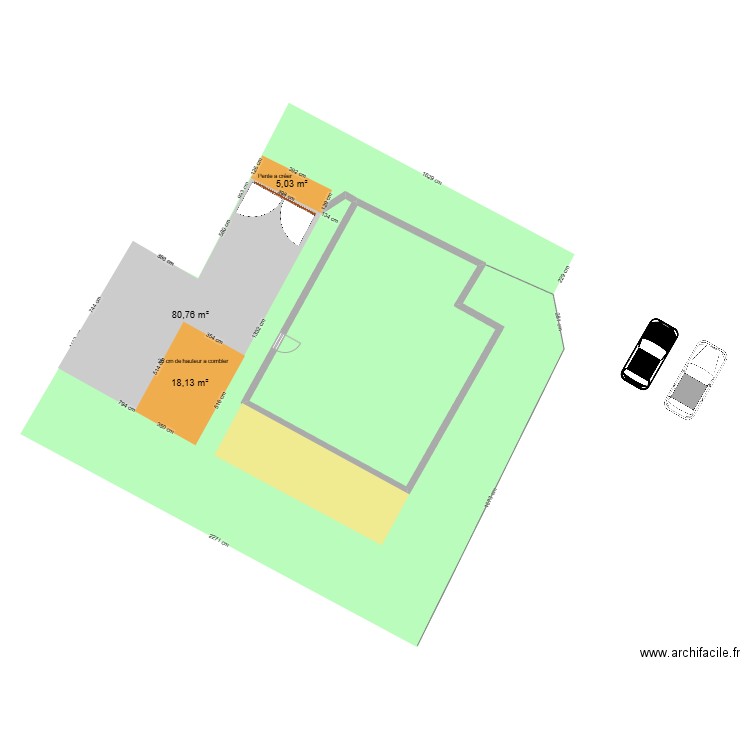 implantation parking. Plan de 0 pièce et 0 m2