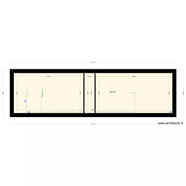 7370 Olivie cave. Plan de 