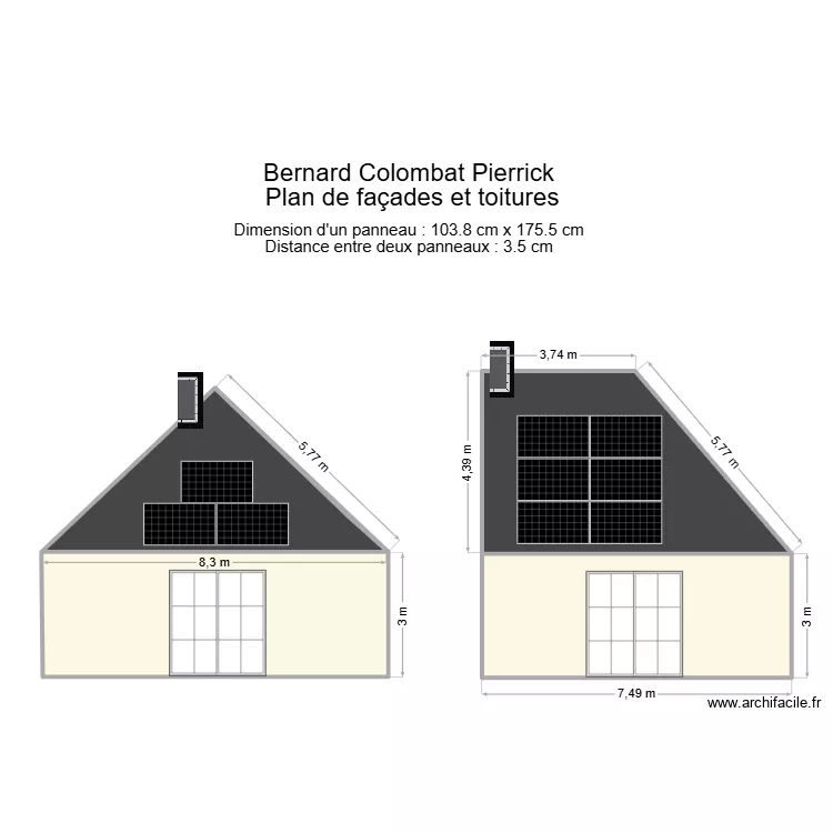 Bernard Colombat Pierrick. Plan de 