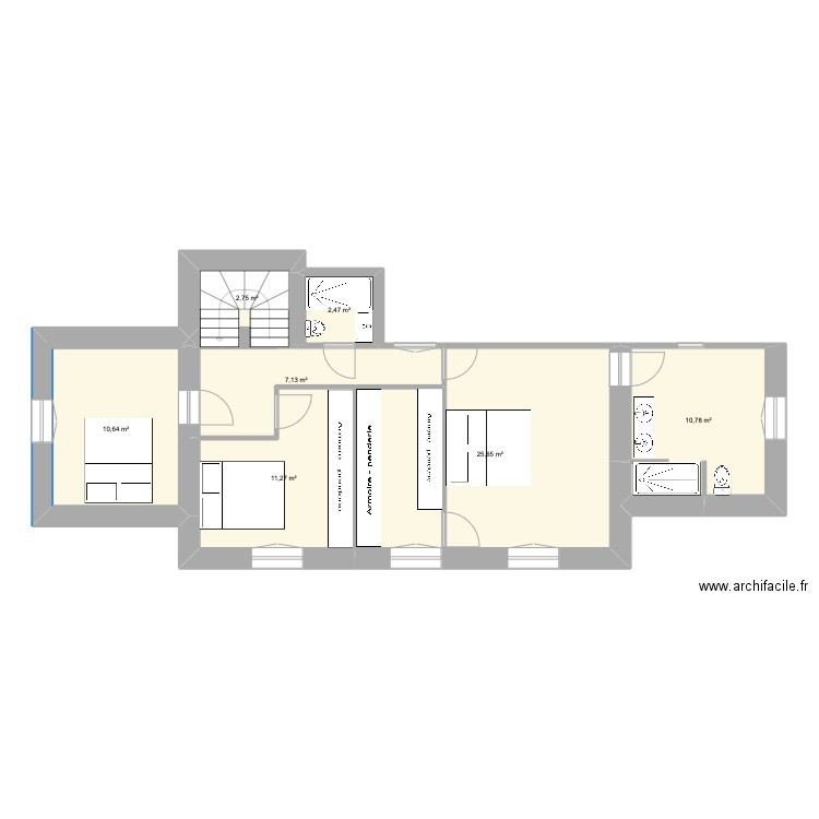 brimont2. Plan de 7 pièces et 71 m2