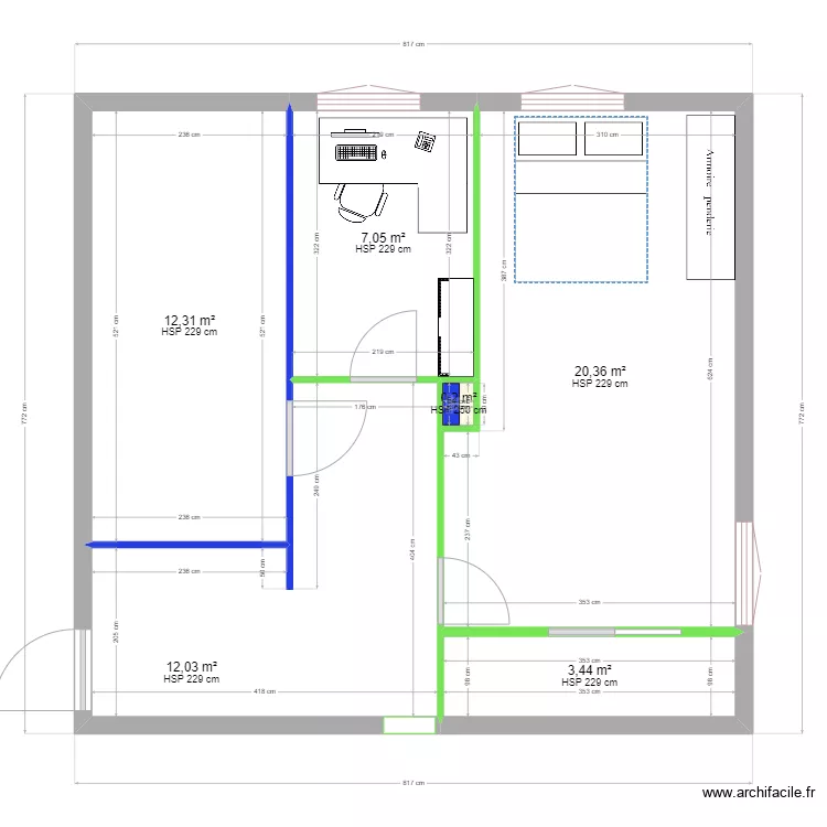 24-06-03-plan-modification-sous-sol-romans. Plan de 