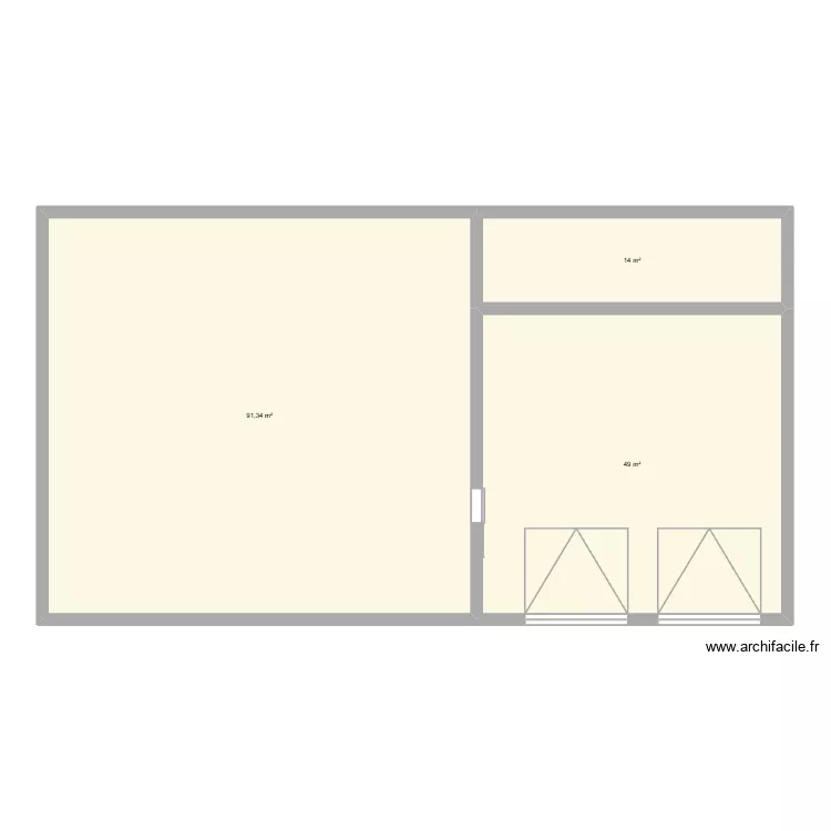 maison. Plan de 3 Pièces et 154 m²