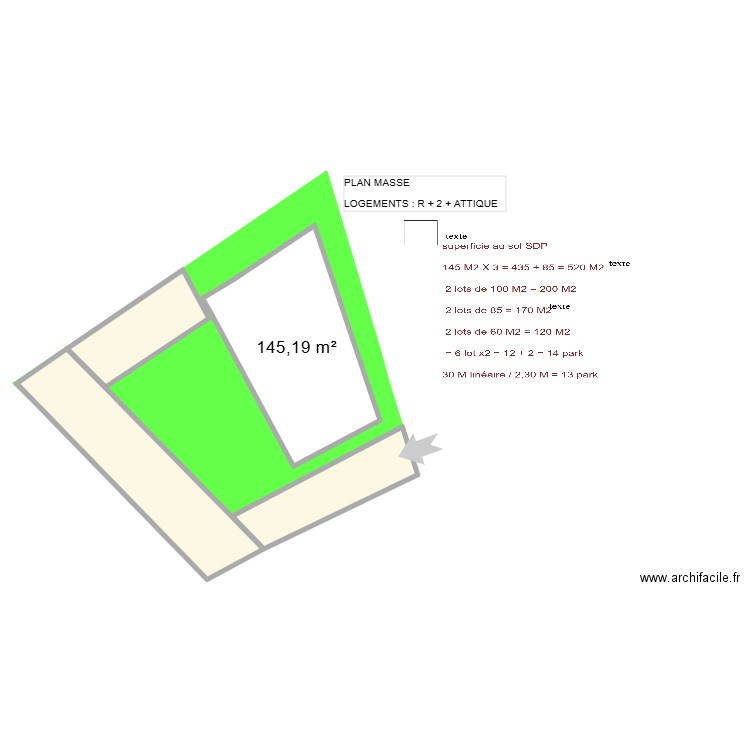 IMMEUBLE le 11 mars BIS BIS BIS. Plan de 4 pièces et 348 m2