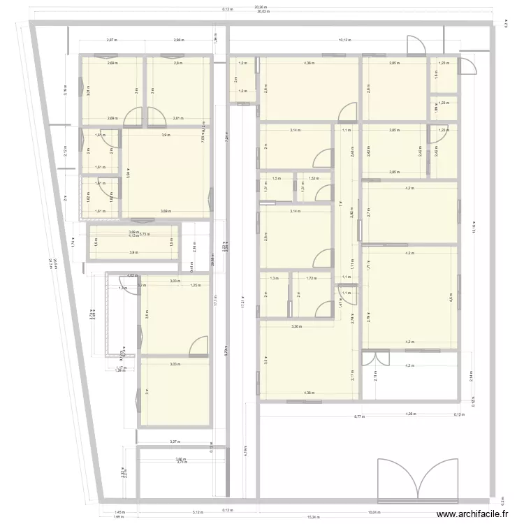 Plan A2 Site 1. Plan de 24  et 179 m²