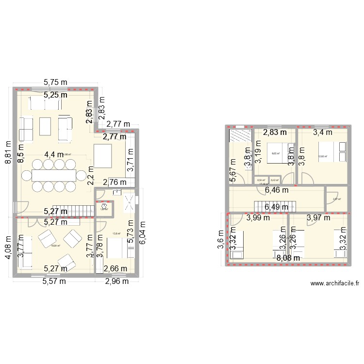 Projet Marc. Plan de 11 pièces et 160 m2