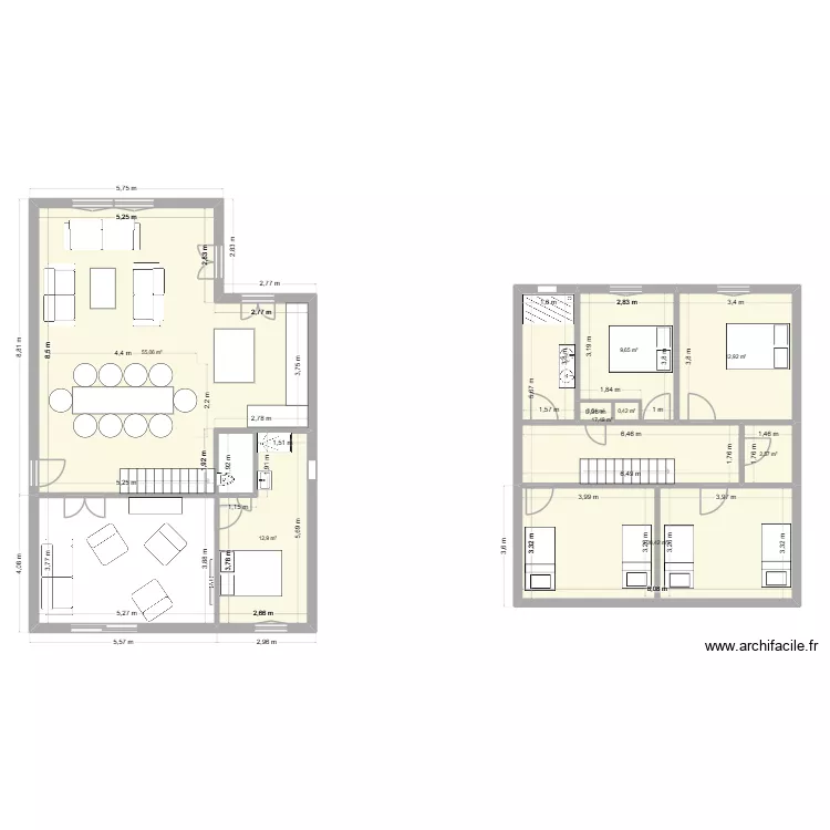 Projet Marc. Plan de 9 et 138 m² Projet Marc. Plan de 9 et 138 m²
