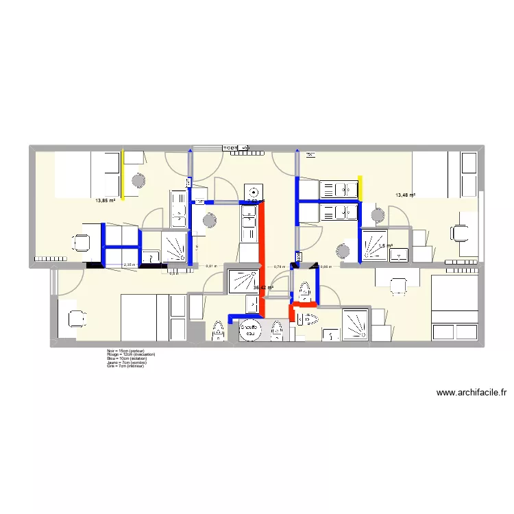 ST HERBLAIN MAYENNE VFF Cloisons. Plan de ST HERBLAIN MAYENNE VFF Cloisons. Plan de