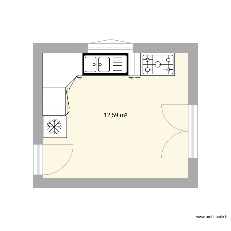 Cuisine. Plan de 0 pièce et 0 m2