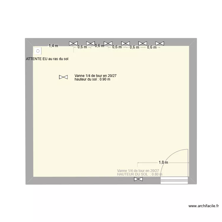 PLAN PLOMBERIE. Plan de 1  et 25 m²