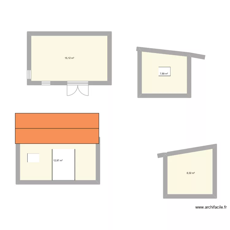 plan de coupe abri. Plan de 4 et 44 m² plan de coupe abri. Plan de 4 et 44 m²