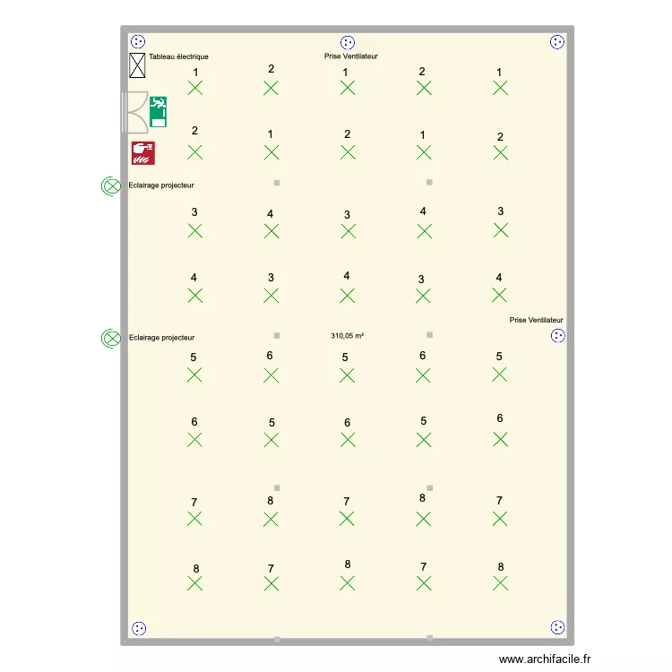 BT Coaching. Plan de 1  et 310 m²