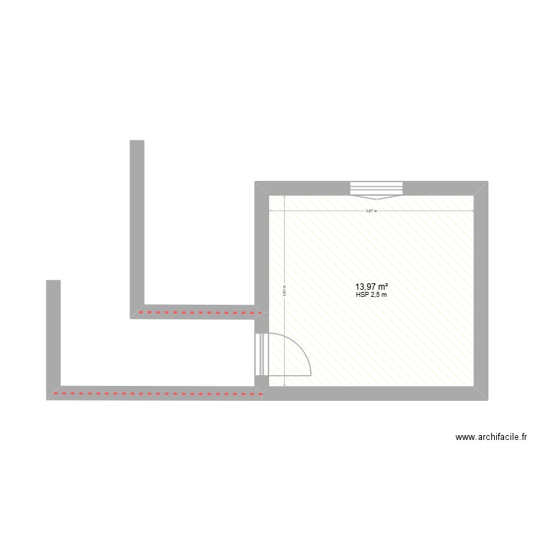 M GANCEL JACK. Plan de 1 pièce et 14 m2