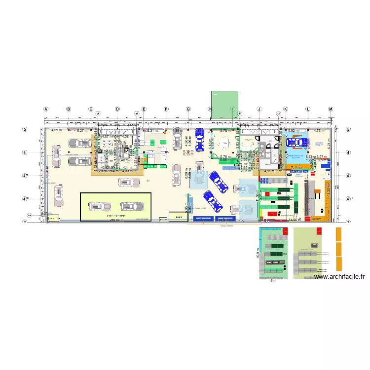 RDC MANOUKIAN _ vue agencement _TO BE RDC V2 _ 060326. Plan de 20  et 1135 m²