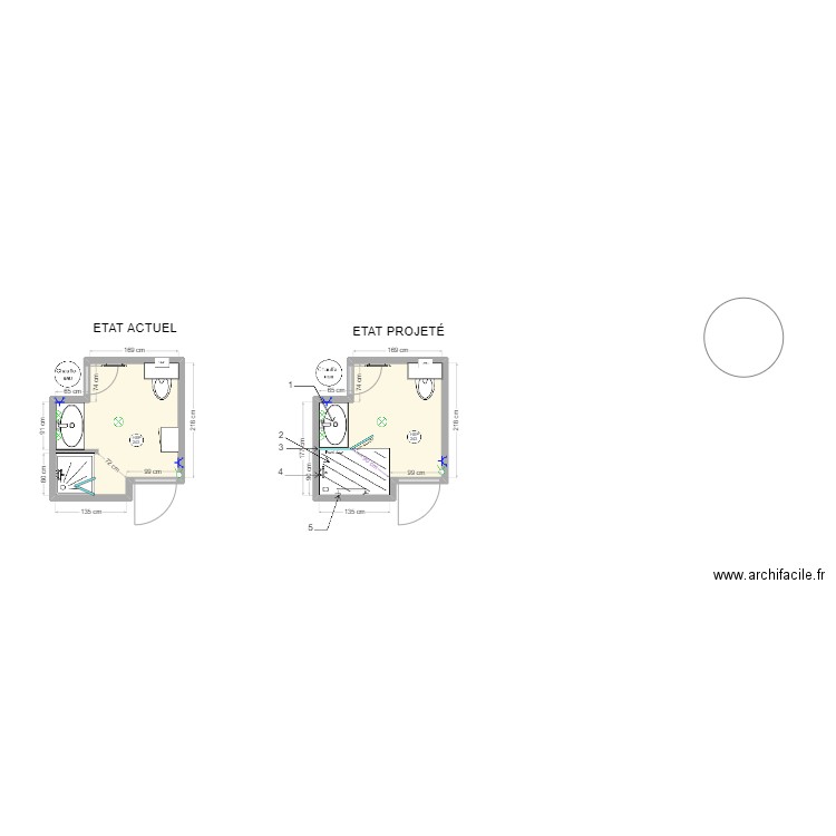 dossier DREUX. Plan de 2 pièces et 10 m2