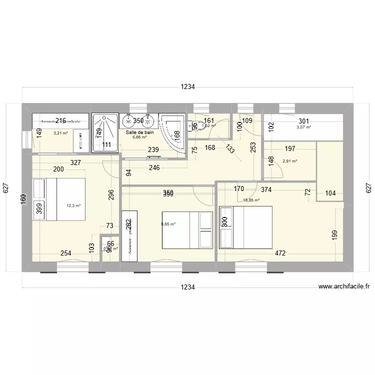 BANDOL Etage P1 sav 01. Plan de 