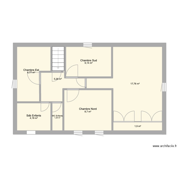 SeaCity Etage. Plan de 8 pièces et 52 m2