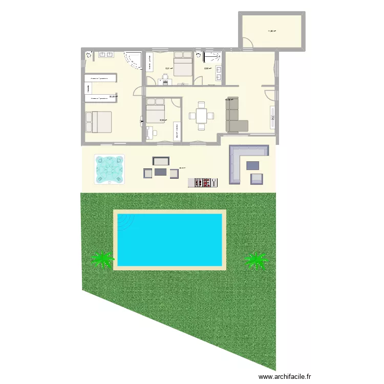 Maison d'origine. Plan de 6 et 107 m² Maison d'origine. Plan de 6 et 107 m²